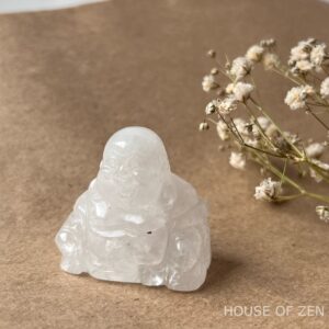clear quartz laughing Buddha